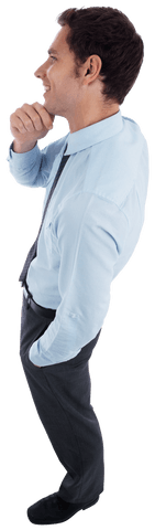 Transparent Background of Thoughtful Businessman Contemplating - Download Free Stock Videos Pikwizard.com