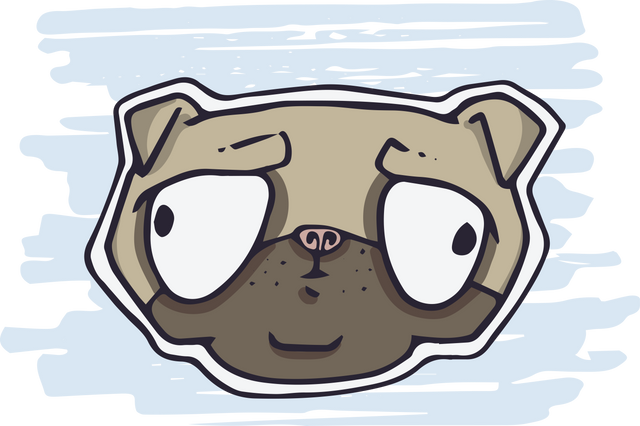 Cartoon Pug Digital Illustration with Transparent Background - Download Free Stock Videos Pikwizard.com