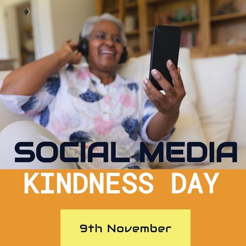 Senior Woman Engaging in Social Media Kindness Day Activity - Download Free Stock Templates Pikwizard.com