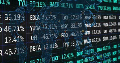 Global Stock Market Data Visualization with Futuristic Elements - Download Free Stock Images Pikwizard.com
