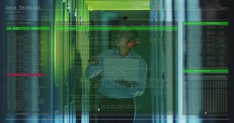 African American Technician Monitoring Server Room Data Terminals - Download Free Stock Images Pikwizard.com