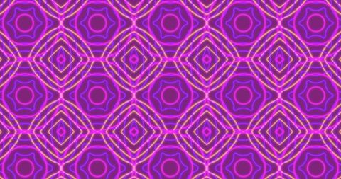 Abstract neon geometric pattern with pink and violet glow