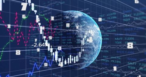 Global Financial Analytics with Digital Interface and Earth Visualization - Download Free Stock Images Pikwizard.com