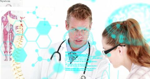 Doctors Analyzing Spine with Digital Medical Technology - Download Free Stock Images Pikwizard.com