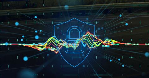 Digital Security and Data Growth Concept with Holographic Padlock - Download Free Stock Images Pikwizard.com