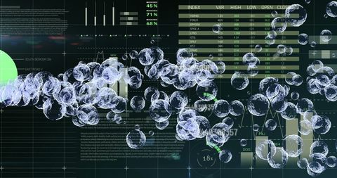 Financial Data Analysis with Surreal Digital Bubbles Overlay
