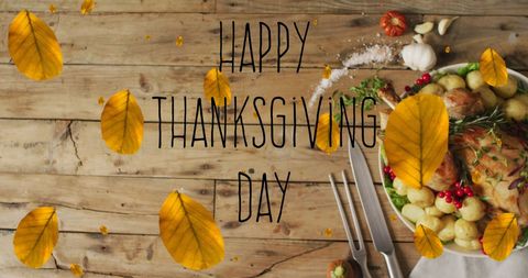 Thanksgiving Celebration on Rustic Wooden Tabletop - Download Free Stock Images Pikwizard.com
