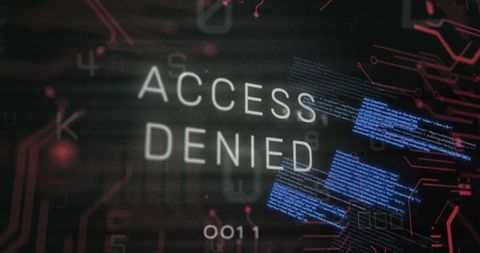 Access Denied Computer Data Processing Cybersecurity Background - Download Free Stock Images Pikwizard.com