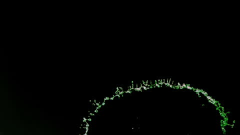 Captivating Slow Motion Water Splash on Black Background