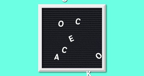 Back to School Concept with Letter Board Against Turquoise