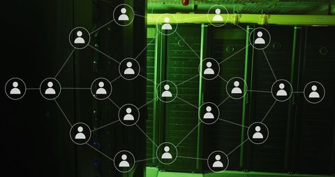 Digital Connections in Modern Server Room - Download Free Stock Images Pikwizard.com