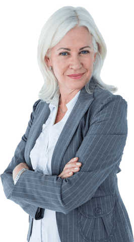 confident businesswoman with crossed arms transparent background - Download Free Stock Videos Pikwizard.com