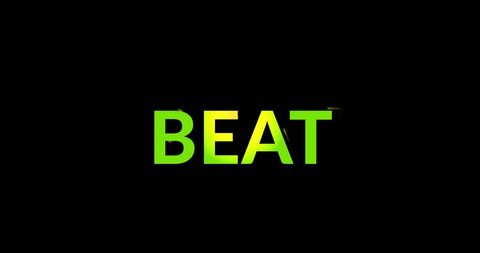 Neon Green BEAT Text on Black Background - Download Free Stock Images Pikwizard.com