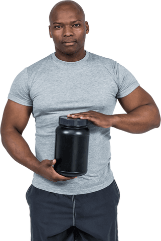 fitness enthusiast with protein powder tranparent background - Download Free Stock Videos Pikwizard.com