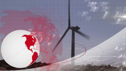 Global Technology and Wind Energy Innovation Concept