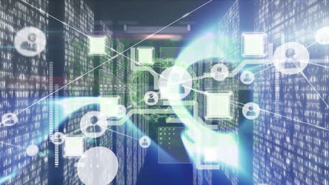 Futuristic Digital Network and Data Processing Concept