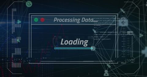 Digital Data Processing Interface with Network Connections - Download Free Stock Images Pikwizard.com