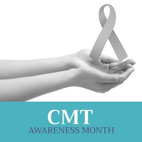 Hands Holding Blue Awareness Ribbon for CMT Month - Download Free Stock Templates Pikwizard.com