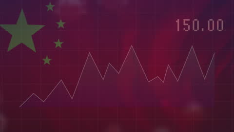 China Financial Data Animation with Growth Chart