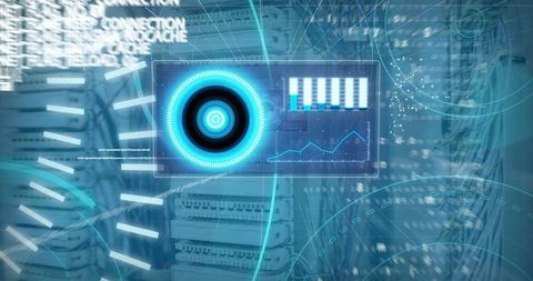 Digital Analytics Interface with Data Streams and Charts - Download Free Stock Images Pikwizard.com