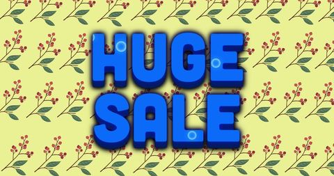 Animated Sale Banner Over Floral Pattern Illustrates Discounts