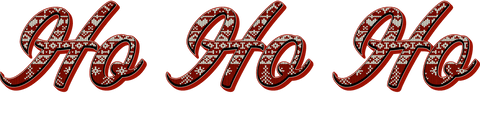 Transparent festive ho ho ho with tradition patterns