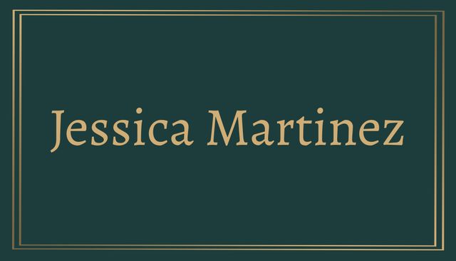 Elegant nameplate featuring golden border and text, ideal for professional branding and identity signage. Suitable for office settings, personal online profiles, and business cards.