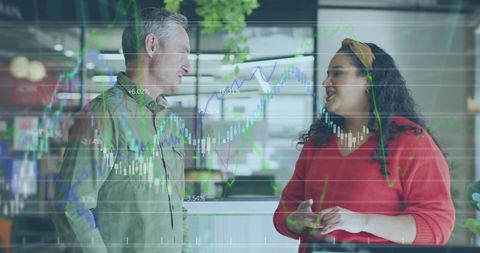 Diverse Business Professionals Analyzing Data Trends