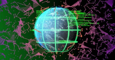 digital globe with cybersecurity layers and geometric hive - Download Free Stock Images Pikwizard.com