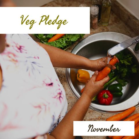 woman washing vegetables with copy space text raised for awareness - Download Free Stock Templates Pikwizard.com