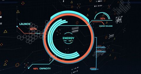 Digital Interface with Data Holographic Display and Tech Graphics - Download Free Stock Images Pikwizard.com