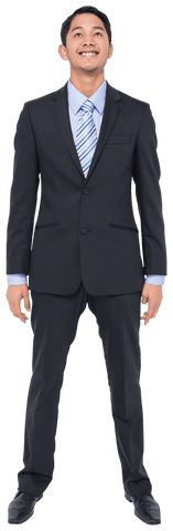 Transparent Happy Businessman Positevely Facing Forward in Business Suit - Download Free Stock Videos Pikwizard.com