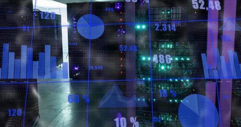 Abstract Digital Data Exchange Over Server Unit Background - Download Free Stock Images Pikwizard.com