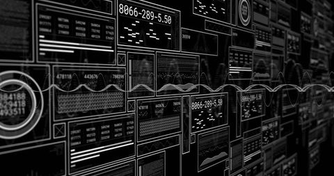 futuristic data analytics with neon display screens - Download Free Stock Images Pikwizard.com