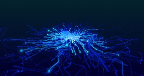 Futuristic Electric Glowing Blue Web of Light Energy - Download Free Stock Images Pikwizard.com