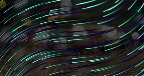 Animated Global Network Connection and Technology