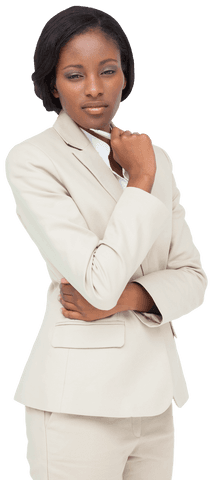 confident african businesswoman in beige suit transparent background - Download Free Stock Videos Pikwizard.com