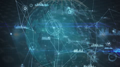 Global Networking and Data Connections Animation