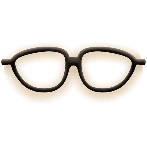 floating cat-eye glasses with orange glow on transparent background - Download Free Stock Videos Pikwizard.com
