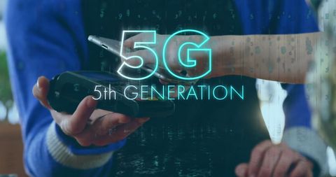 5g technology revolution with modern smartphone
