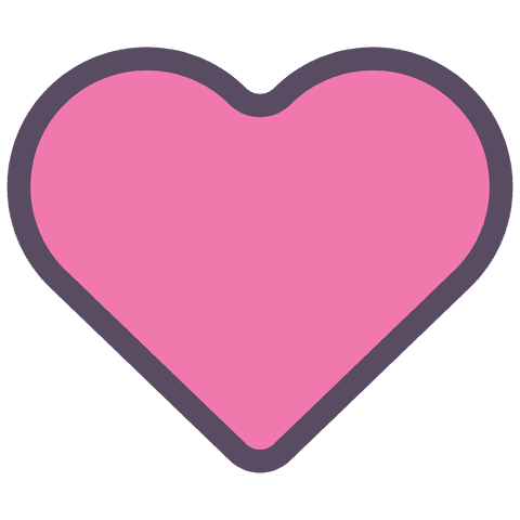 pink heart symbol with gray outline on transparent background - Download Free Stock Videos Pikwizard.com