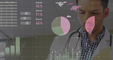 Businessman Analyzing Business Data with Advanced Analytics