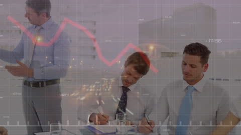 Collaborative Financial Review with Declining Graph Overlay