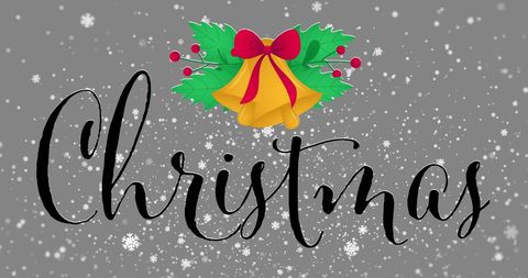 Festive Christmas Script with Snowflake Overlay - Download Free Stock Images Pikwizard.com