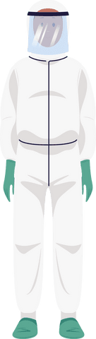 transparent vector illustration of doctor in protective suit - Download Free Stock Videos Pikwizard.com