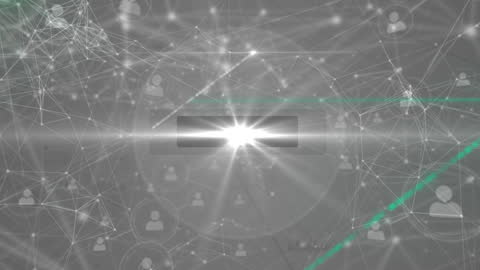 Futuristic Digital Network Connections with Light Center