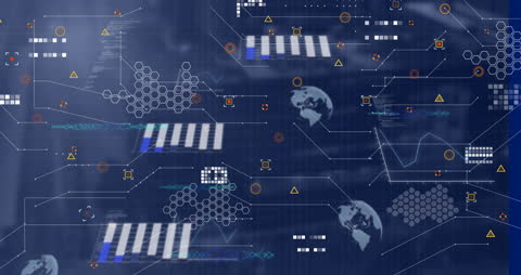 Digital Data Visualization with Futuristic Interface