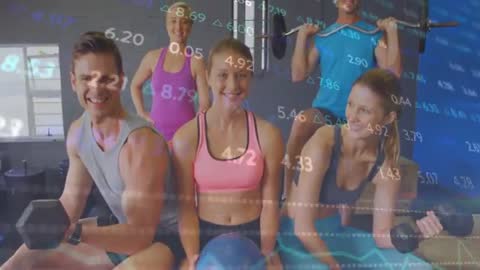 Dynamic Fitness Enthusiasts Engaged in Strength Training exercise