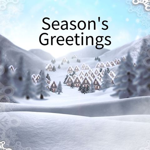 winter wonderland with season's greetings overlay - Download Free Stock Templates Pikwizard.com