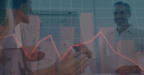 Professionals Analyzing Business Metrics with Graphical Data Visual